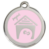 Produktbild von RedDingo Hundehütte mit individueller Gravur Pink Größe S