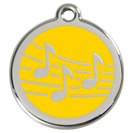 Produktbild von RedDingo Hundemarke aus Edelstahl mit individueller Gravur Gelb Größe M