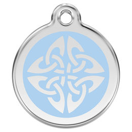 Produktbild von RedDingo Hundemarke aus Edelstahl mit individueller Gravur Tribal Pfeile Hellblau Größe M