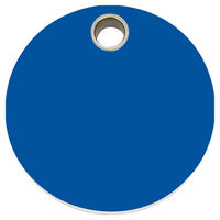 Produktbild von RedDingo Hundemarke aus Kunststoff in Blau mit individueller Gravur Größe M