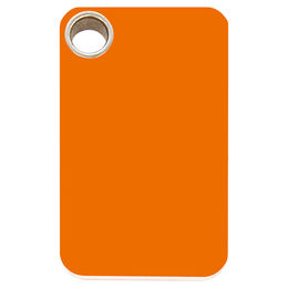Produktbild von RedDingo Hundemarke aus Kunststoff mit individueller Gravur Rechteck Orange Größe M