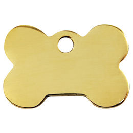 Produktbild von RedDingo Hundemarke aus Metall in Knochenform Größe L Gold