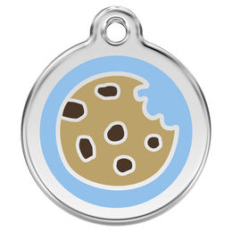 Produktbild von RedDingo Hundemarke Cookie aus Edelstahl mit individueller Gravur Hellblau Größe M
