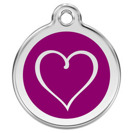 RedDingo Katzenhalsband Cartoon Herz Purple mit Gravur S 20mm personalisierbar – Bild 1 von 1