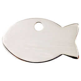Produktbild von RedDingo Katzenmarke aus Edelstahl mit individueller Gravur Fisch