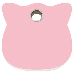 Produktbild von RedDingo Katzenmarke aus Kunststoff mit Gravur Katzenkopf in Pink S 20x19mm
