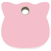 Produktbild von RedDingo Katzenmarke aus Kunststoff mit Gravur Katzenkopf in Pink S 20x19mm