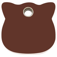 Produktbild von RedDingo Katzenmarke aus Kunststoff mit individueller Gravur Katzenkopf braun