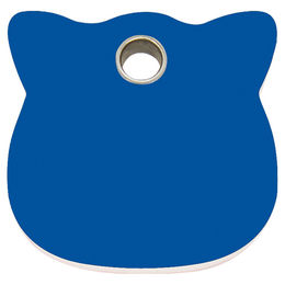 Produktbild von RedDingo Katzenmarke aus Kunststoff mit individueller Gravur Katzenkopf dunkelblau 20x19mm