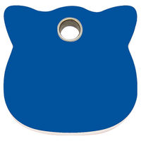 Produktbild von RedDingo Katzenmarke aus Kunststoff mit individueller Gravur Katzenkopf dunkelblau 20x19mm