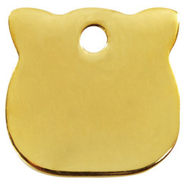 RedDingo Katzenmarke aus Messing mit individueller Gravur für Katzen Größe S 20x19mm – Bild 1 von 1