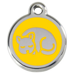 Produktbild von RedDingo Katzenmarke für Kitten gelb mit individueller Gravur