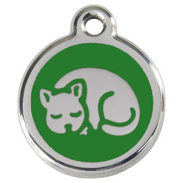 Produktbild von RedDingo Katzenmarke für Kitten grün gravierbar Ø20mm