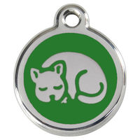 Produktbild von RedDingo Katzenmarke für Kitten grün gravierbar Ø20mm
