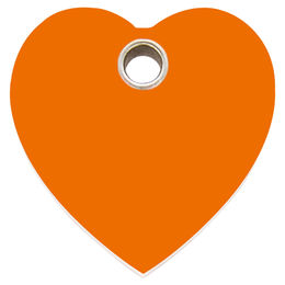 RedDingo Katzenmarke Herz orange Kunststoff gravierbar 20mm - 7 g – Bild 1 von 1