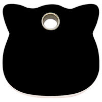 Produktbild von RedDingo Katzenmarke mit Katzenkopf individuell gravierbar Schwarz 20mm S