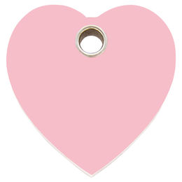 Produktbild von RedDingo Katzenmarke Pink Herz aus Kunststoff gravierbar 20,1mm - 7 g