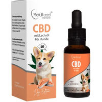 Produktbild von Redfood CBD Öl für Hunde mit Lachsöl zur Unterstützung von Haut, Fell und Beruhigung 30 ml