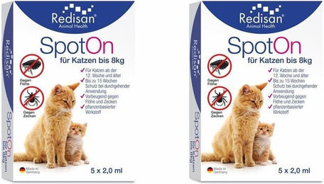 Redisan Katzen Spot on Pflanzenbasiertes Zecken- und Flohmittel für alle Altersstufen – Bild 1 von 4