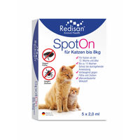 Produktbild von Redisan Katzen Spot on Zeckenschutz und Flohmittel für Kitten vegan 10 ml - 5 x 2 ml