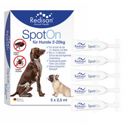 Redisan Spot-on Zeckenschutzmittel für Hunde und Welpen vegan 12,5 ml - 5 x 2,5 ml – Bild 1 von 13