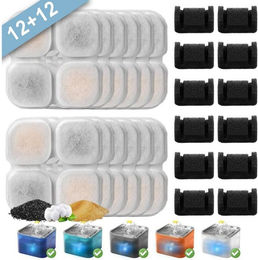 Refined Living Ersatzfilter Set für 3L Katzen-Trinkbrunnen mit dreifachem Filtersystem aus Aktivkohle und Harz 12-teilig – Bild 1 von 4