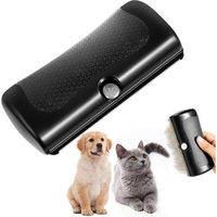 Produktbild von Refined Living Fellbürste für Hunde und Katzen zur Unterwollentfernung und Haarpflege Schwarz