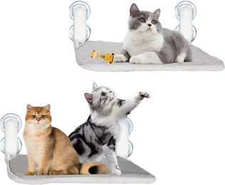 Refined Living Katzen-Hängematte für das Fenster mit 8 Saugnäpfen, 2er Set, Grau – Bild 1 von 5