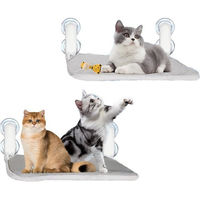 Produktbild von Refined Living Katzen-Hängematte für das Fenster mit 8 Saugnäpfen, 2er Set, Grau