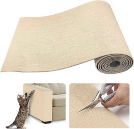 Refined Living Selbstklebende Katzenkratzmatte aus Polyester zum Möbelschutz 40x200cm – Bild 1 von 3