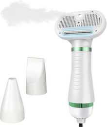 Reftten 2-in-1 Fellbürste und Hundefön für Katzen und Hunde mit Wasser-Ionen Technologie und 2 Aufsätzen in Weiß – Bild 1 von 2