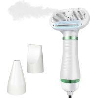 Produktbild von Reftten 2-in-1 Fellbürste und Hundefön für Katzen und Hunde mit Wasser-Ionen Technologie und 2 Aufsätzen in Weiß