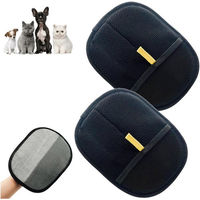 Produktbild von Reftten Fellpflegehandschuh Set 2-teilig Schwarz Elektrostatische Tierhaar Entferner für Sofa und Kleidung