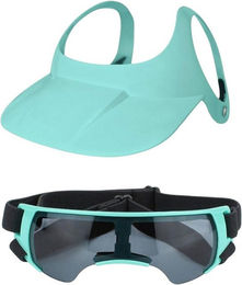 Refttenw Hundekostüm Set mit verstellbarer Sonnenbrille und Hut für erwachsene Hunde aus Kunststoff – Bild 1 von 5