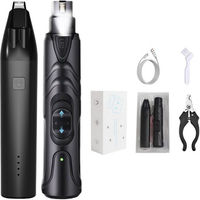 Produktbild von Refttenw Hundeschermaschine und Krallenschleifer Set für Hunde und Katzen mit LED-Licht und Laser-Krallenschere in Schwarz