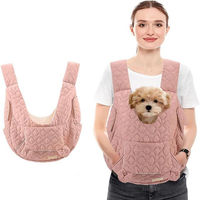 Produktbild von Refttenw Hundetragerucksack Atmungsaktive Tiertransporttasche aus Polyester für kleine Rassen bis 7 kg in Rosa oder Beige