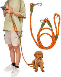 Refttenw Reflektierende Hundeschleppleine aus Nylon in Orange 250cm - 250 cm – Bild 1 von 5