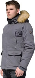 Produktbild von Regenjacke Flags&Cup Evo für Herren Grau M aus Polyester wasserdicht für den Winter