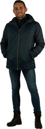 Produktbild von Regenjacke Flags&Cup Lieto Unisex Waterproof aus Polyester in Blau oder Schwarz Größe XS