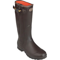 Produktbild von Regenstiefel PERCUSSION Rambouillet aus Naturkautschuk mit Reißverschluss Braun Größe 38 Unisex waterproof