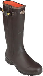 Produktbild von Regenstiefel PERCUSSION Rambouillet aus Naturkautschuk mit Reißverschluss Braun Größe 41