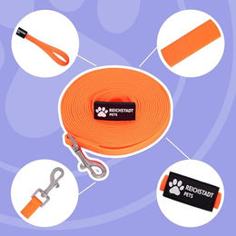 Reichstadt Pets Biothane Hundeleine wasserabweisend Orange 5m – Bild 1 von 10
