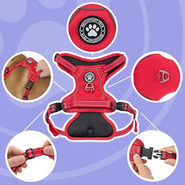 Reichstadt Pets Norwegergeschirr für mittlere Hunde Rot Größe M wasserabweisend aus Polyester – Bild 1 von 12