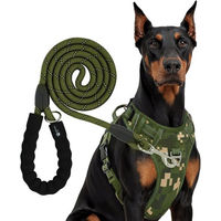 Produktbild von Reichstadt RS Pets Hundegeschirr und Leinen Set Grün Größe L aus Polyester mit atmungsaktivem Netzgewebe und wasserabweisendem Oxford-Stoff
