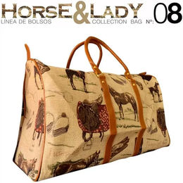 Reisetasche Damen Zaldi Nº06 aus Stoff in Braun Gold Beige – Bild 1 von 1