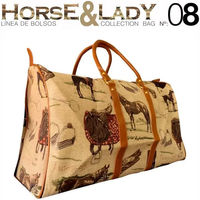 Produktbild von Reisetasche Damen Zaldi Nº06 aus Stoff in Braun Gold Beige