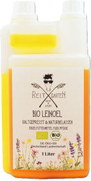Produktbild von Reitgarten's Bio Leinöl kaltgepresst und naturbelassen für Haut, Fell und Hufe 1000g