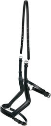 Reithalfter Modena Ledertrense Schwarz für Warmblut LPO-konform – Bild 1 von 1