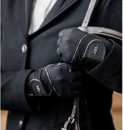 Reithandschuhe Alessandro Albanese Horseware Schwarz aus Kunstleder Unisex Größe 7 – Bild 1 von 1