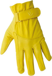 Produktbild von Reithandschuhe aus Leder mit Klettverschluss Pool's Modell 174 Umbria Equitazione Gelb XS